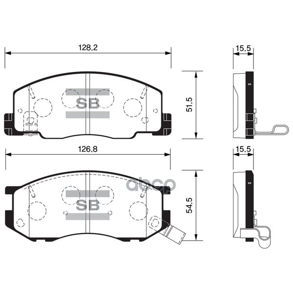 Колодки тормозные передние Sangsin SP-1433 (NP1014,PF1404,D2150MH)