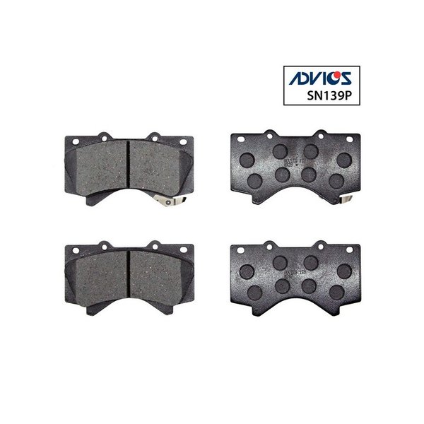 Колодки тормозные передние Toyota 04465-60280 Advics SN-139 LC200 LX570 #J200 (PF1541,D2278M,NP1045)