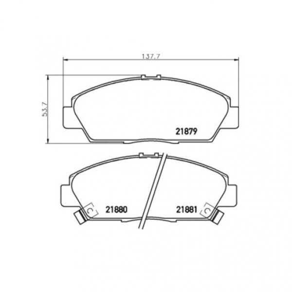 Колодки тормозные передние Nisshinbo NP-8016 (PF-8293) 