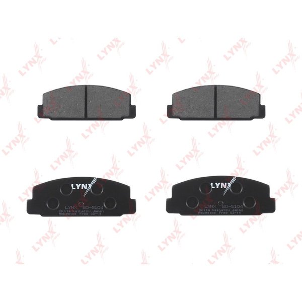 Колодки тормозные задние Lynx BD-5104 (NP5004,PF5203)