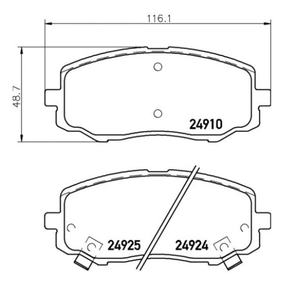 Колодки тормозные передние Nisshinbo NP-6085 (SP1172)