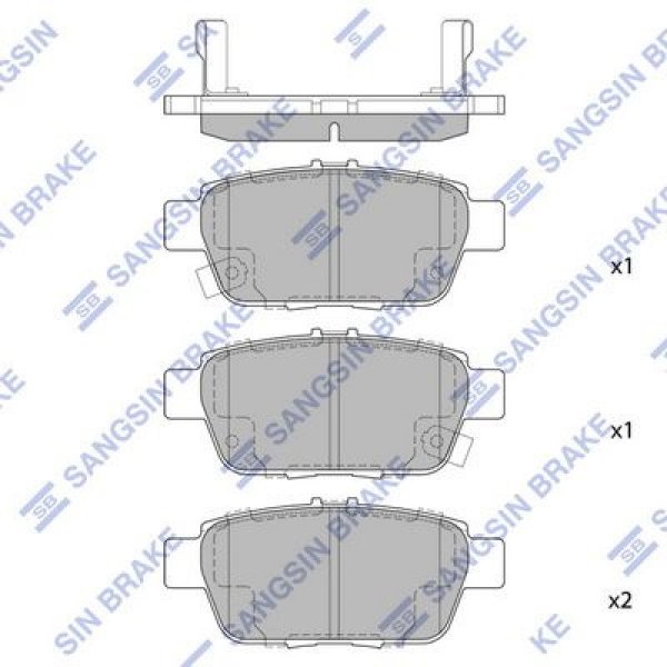 Колодки тормозные задние Honda YK1 Ridgeline Sangsin SP-1430