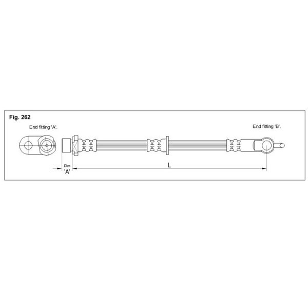 Шланг тормозной передний Toyota 90947-02D51 K&amp;amp;K FT0771 ACU2#/3# MCU2#/3# GSU3# MHU38, L 