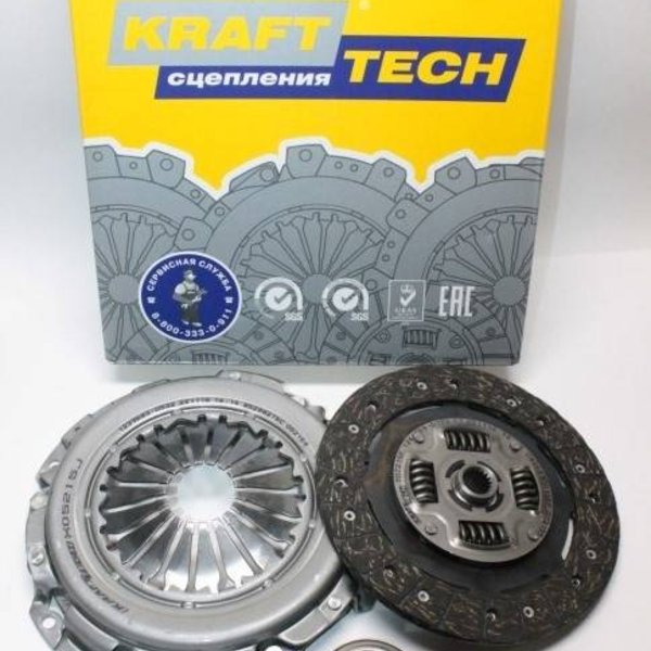 Комплект сцепления Nissan QR20DE T30 диск+корзина+выжимной Krafttech W08240I (30210-8H305)