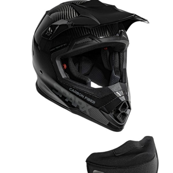 Шлем эндуро карбоновый SPARX Nix Carbon 3K (YK780) черно-серый 2XL