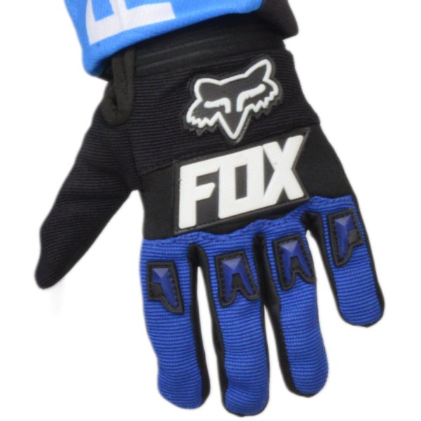 Мотоперчатки подростковые FOX №3 Black/Blue (14 см/4-5 лет)