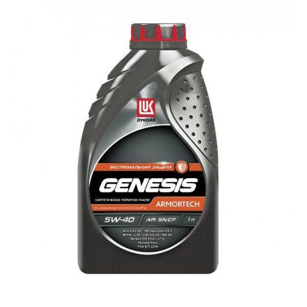 Масло моторное Лукойл Genesis Armortech 5W40 Синтетика SN Россия 1