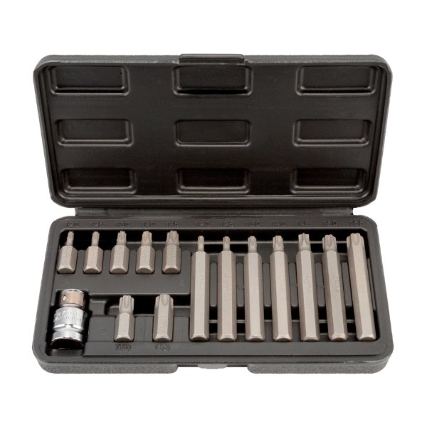 Набор бит-вставок 1/2 TORX с отверстием 15 предм. АвтоДело 40644