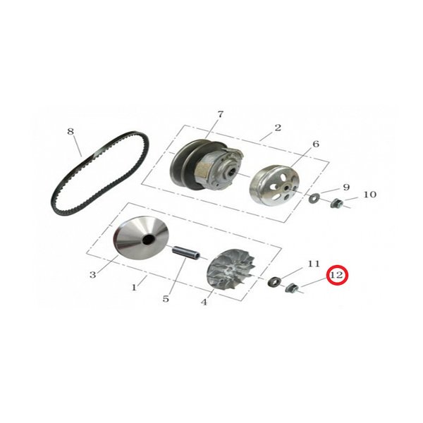 Гайка шестигранная М*10*1,25*11мм сталь Stels LU092415 Оригинал