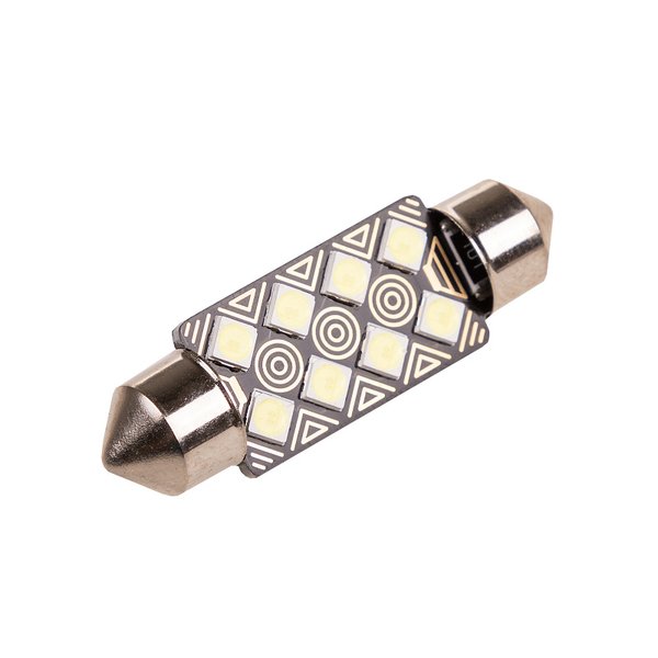 Лампа св/д T11*41 12V 10SMD диодов обманка Белая SKYWAY