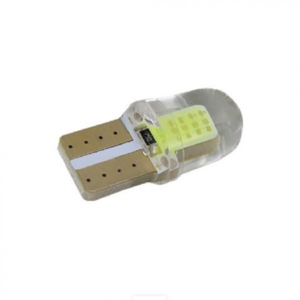 Лампа св/д T10 12V COB 1CL силикон White