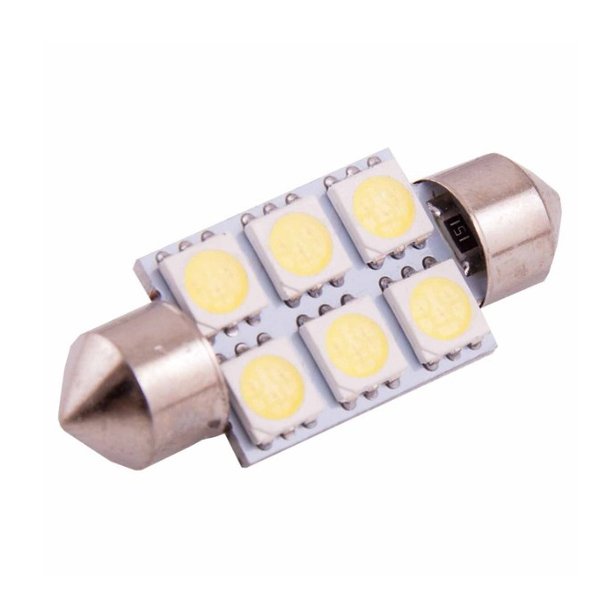 Лампа св/д T11*32 12V 6 SMD Белая SKYWAY