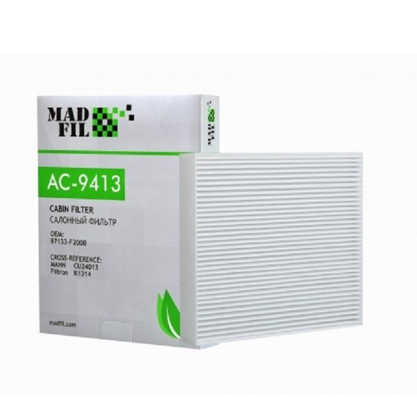 Фильтр салонный Madfil AC-9413 (LAC-113 Lynx/CU 24013 Mann/97133 2H001 Mobis) 
